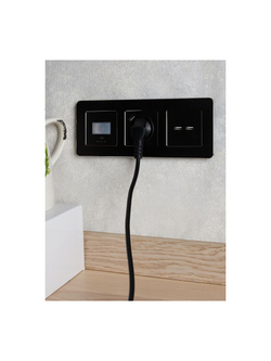 Розетка BRITE USB A+A 3.1А РЮ10-1-БрЧ механизм черн. IEK BR-U21-D31-K02