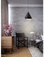 Pendant design lamp  Diamond by NEO/CRAFT (Black)