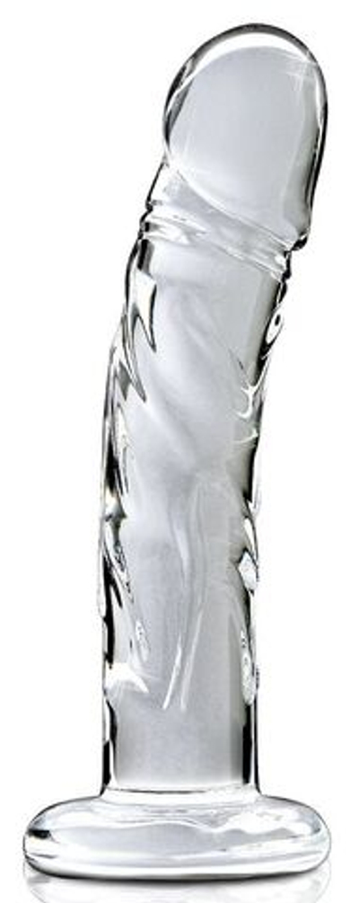 Прозрачный стеклянный фаллоимитатор Icicles №62 - 16,5 см. (Цвет: прозрачный)
