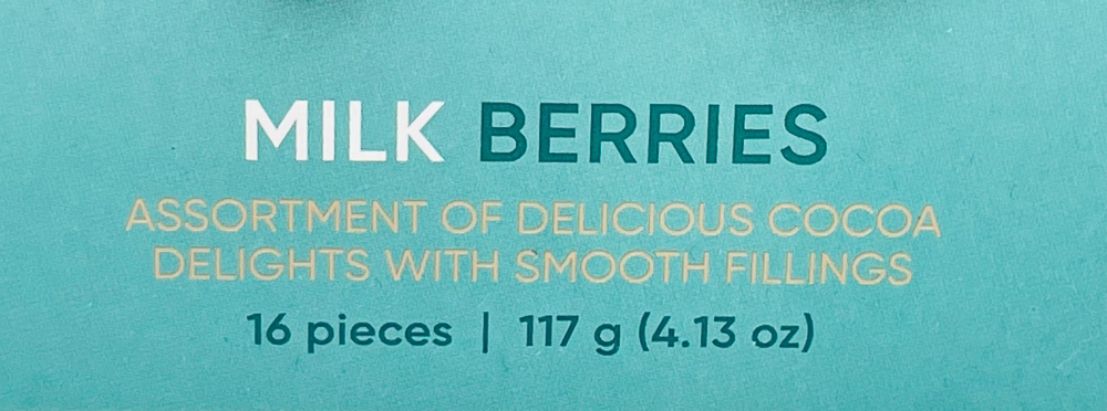 Набор шоколадных конфет Pergale ассорти Berries (черника, малина, клубника, вишня) из молочного шоколада, 117 г (из Литвы)