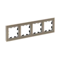 Рамка стеклянная на 4 поста Systeme Electric AtlasDesign Nature Шампань ATN320504