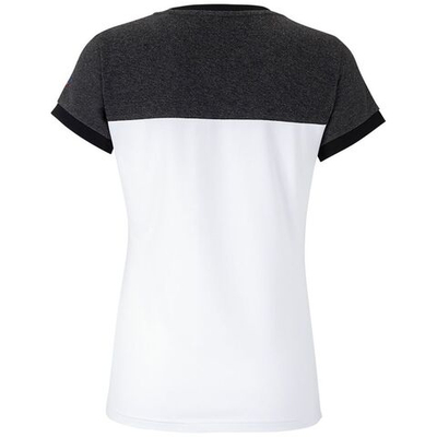 Женская футболка теннисная Tecnifibre Lady F1 Stretch - black/heather/white