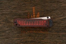 Нож складной Kizlyar Supreme Whisper, клинок 96мм, сталь AUS10Co, рукоять G10 чёрно-красный