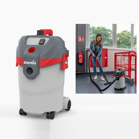 Пылесос бытовой Starmix FLEXO PL 20-14, 1,4 кВт, 20 л, класс L, Многофункциональный для мастерской, гаража, стройки 110158