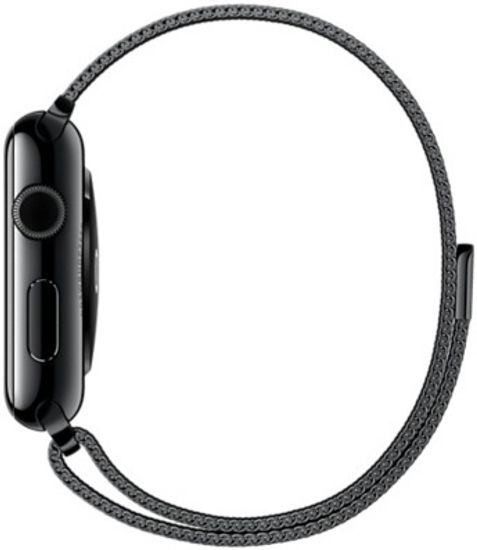 Умные часы Apple Watch 42мм из стали «чёрный космос», миланский браслет «чёрный космос» MNQ12