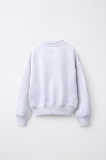 ZARA ОДНОТОННАЯ ТОЛСТОВКА, СЕРЫЙ МЕЛАНЖ