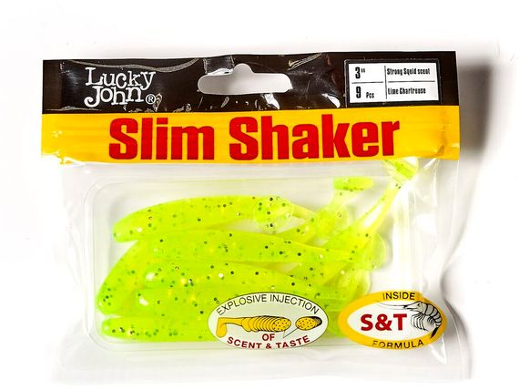 Виброхвосты съедобные LJ Pro Series SLIM SHAKER 3in (7,6 см), цв. 071, 9 шт.