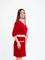 Халат велюровый молодежный с капюшоном
