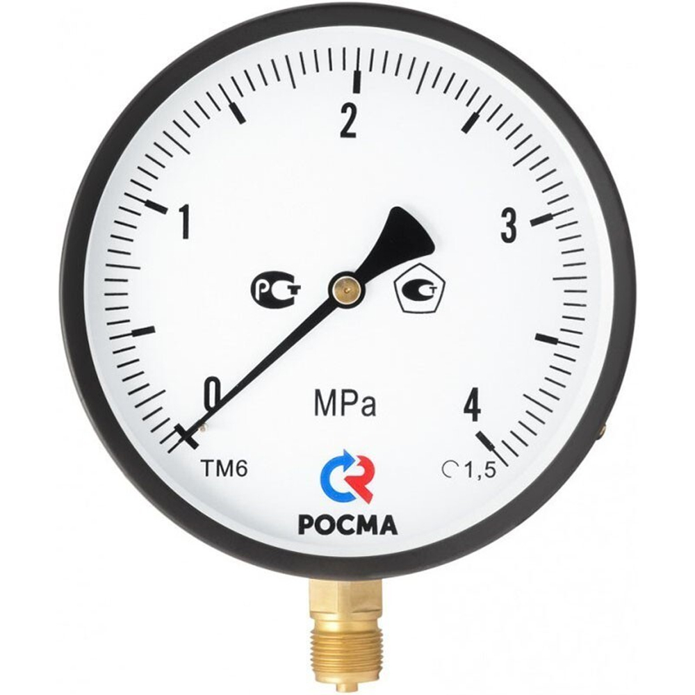 Манометр Росма ТМ-610Р  0,25 МПа /2,5ат 150мм G1/2''