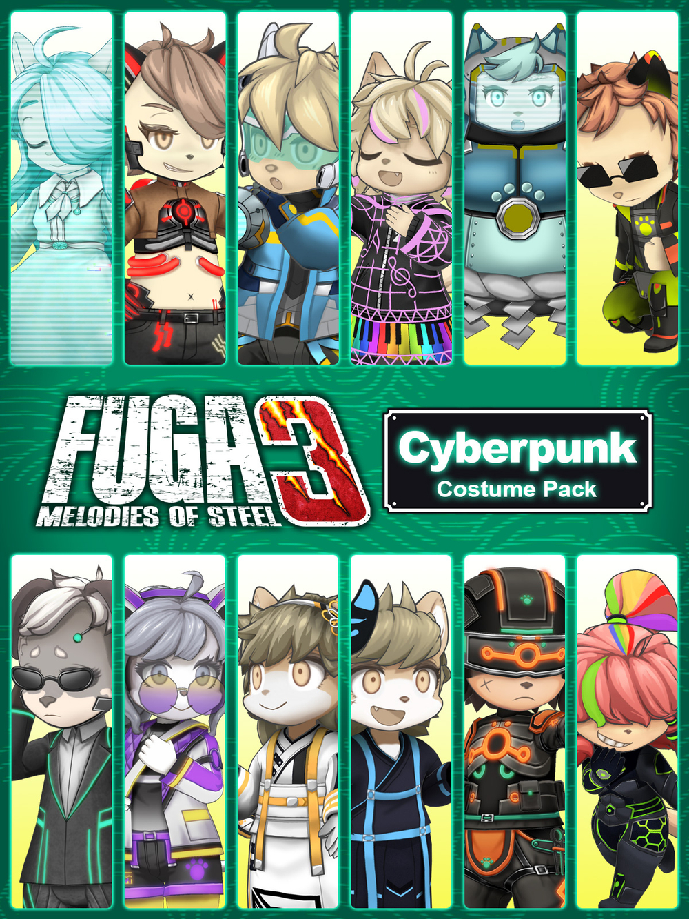 Fuga: Melodies of Steel 3 - Cyberpunk Costume Pack (для ПК, цифровой код доступа)