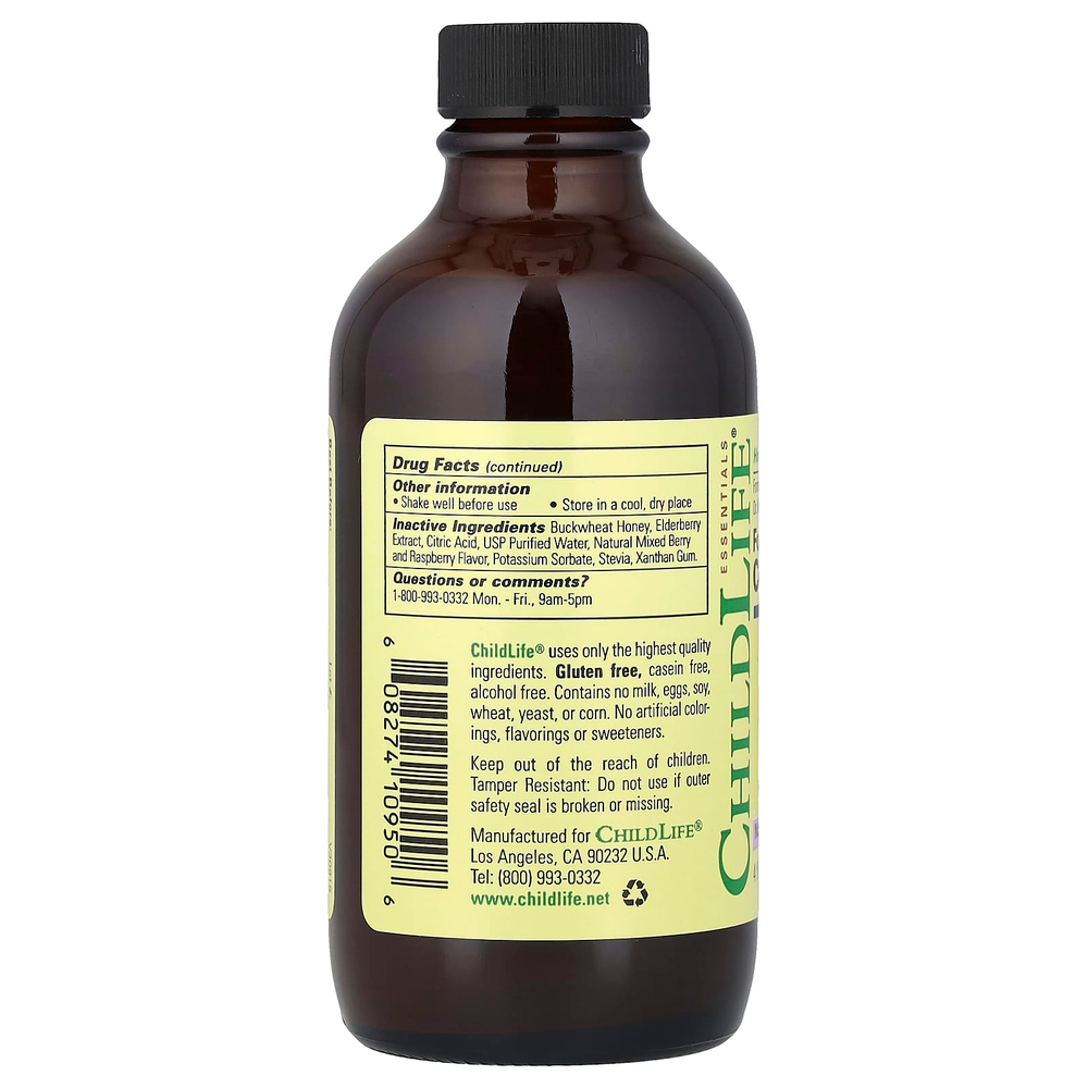 ChildLife Essentials, Formula 3, сироп от кашля, без спирта, натуральные ягоды, 118,5 мл (4 жидк. унции)