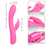 Розовый вибратор-кролик Elite Rocking Rabbit - 22,75 см. (Цвет: розовый)