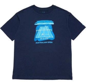 Мужская теннисная футболка Australian Open Crowd - dress blue