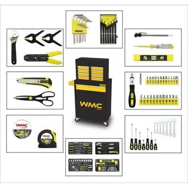 Тележка инструментальная с набором инструментов 257пр WMC TOOLS-WMC257
