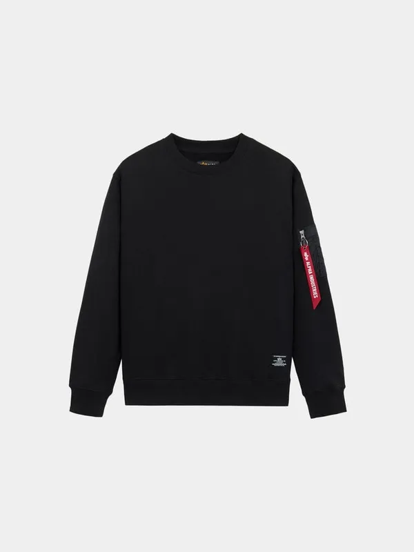 Толстовка мужская ALPHA INDUSTRIES UTILITY POCKET CREW RELAXED FIT SWEATSHIRT