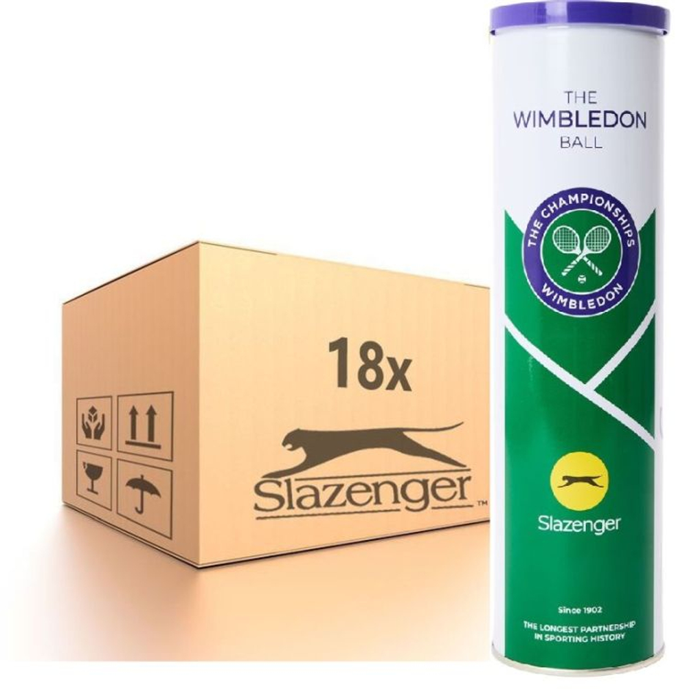 Коробка теннисных мячей Slazenger The Wimbledon Ball 18 x 4B
