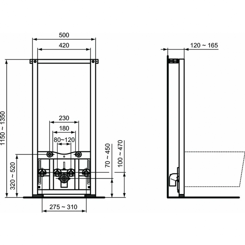 Промо-набор 2 в 1 с биде T297101 STRADA II и инсталляцией PROSYS R016267