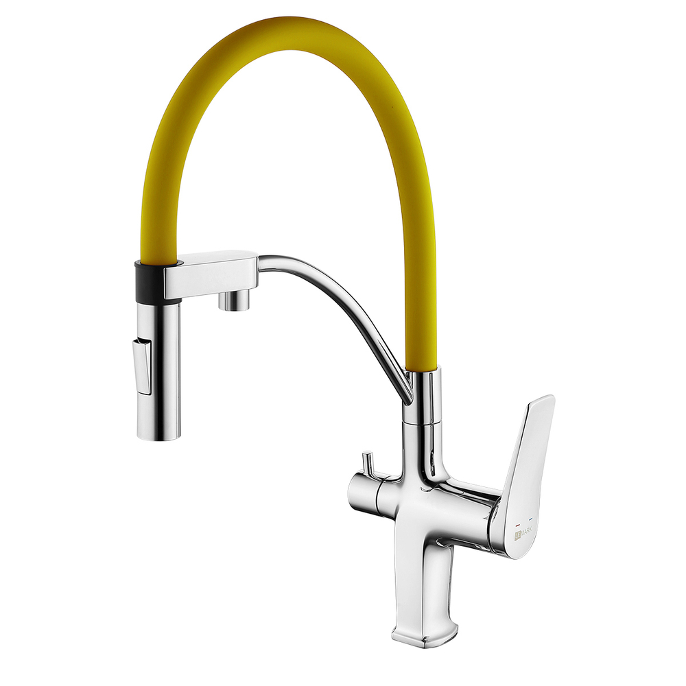 Смеситель для кухни с подключением к фильтру с питьевой водой, Lemark Comfort - LM3074C-Yellow