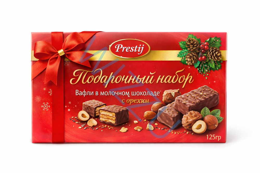 Конфеты с начинкой фундукового крема вафли и цельного лесного ореха Prestij Tm Saray 125г 1