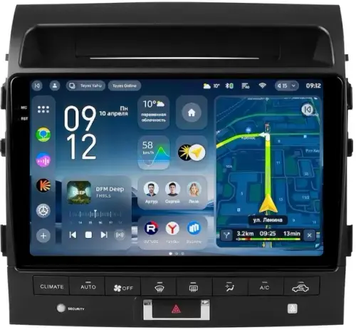 Магнитола для Toyota Land Cruiser 200 2007-2009 (климат на ШГУ) - Teyes CC4-PRO монитор 10.36" 2K QLED на Android 13, Быстрейшая, Snapdragon 778G, ИИ, CarPlay, DSP, 4G SIM-слот