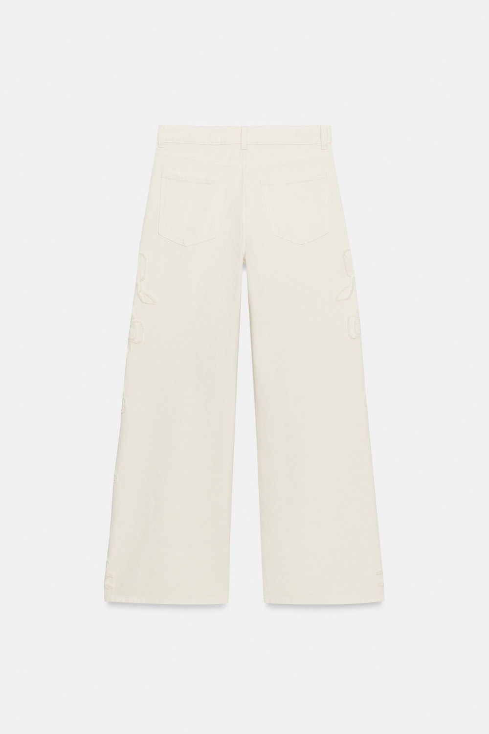 ДЖИНСЫ Z1975 WIDE-LEG С ЦВЕТОЧНОЙ ФАКТУРОЙ — ZARA