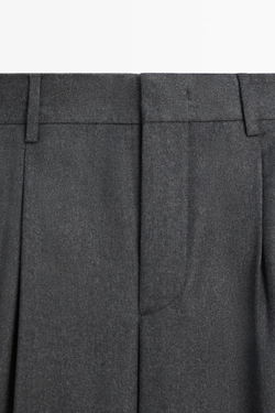 Massimo Dutti Костюмные брюки из 100% шерсти, светло-серый