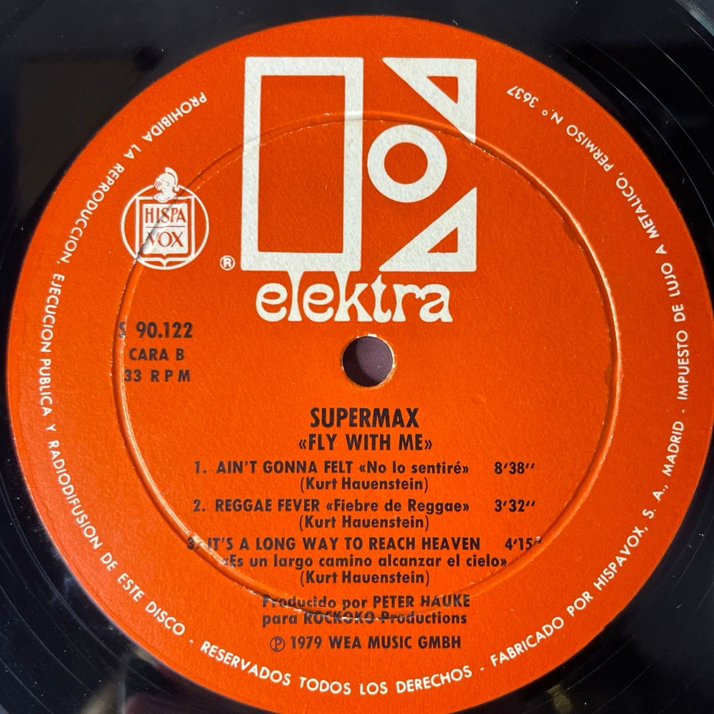 Винтажная виниловая пластинка LP Supermax Fly With Me (Испания 1979)
