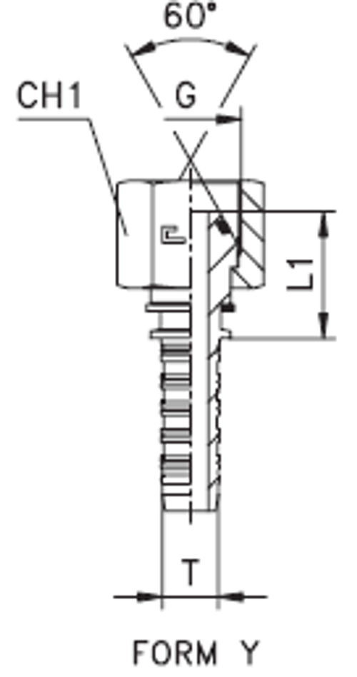 Фитинг DN 38 BSP (Г) 2 (накидная гайка, o-ring)
