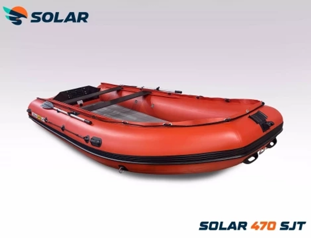 Лодка надувная моторная solar-470 super jet tunnel