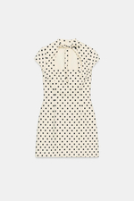 КОРОТКОЕ ПЛАТЬЕ В ГОРОШЕК С ЗАВЯЗКАМИ — ZARA