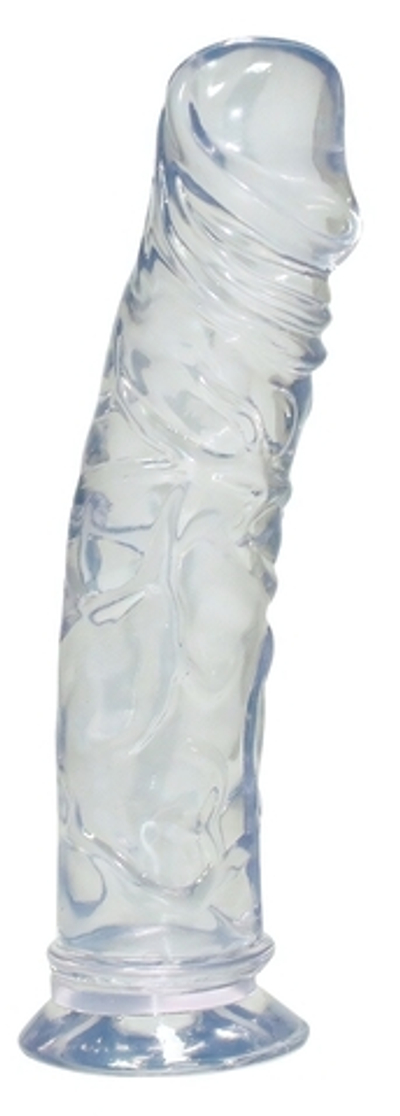 Прозрачный фаллоимитатор Medium Dong - 19,5 см. (Цвет: прозрачный)