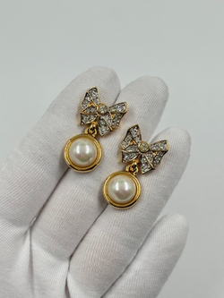 Клипсы Бантики с «жемчугом» Nina Ricci