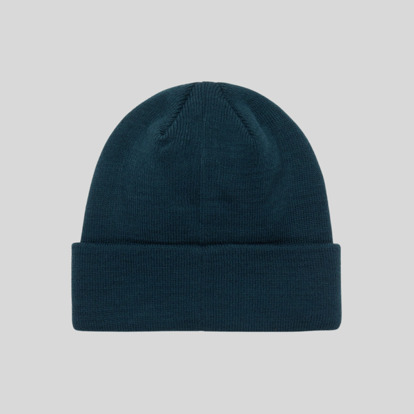 Шапка Alpha Industries Essential Short Cuff Beanie Midnight Teal (Синяя)