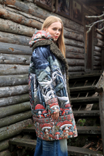 Coat "Cappuccino-2. Visiting Baba Yaga"
