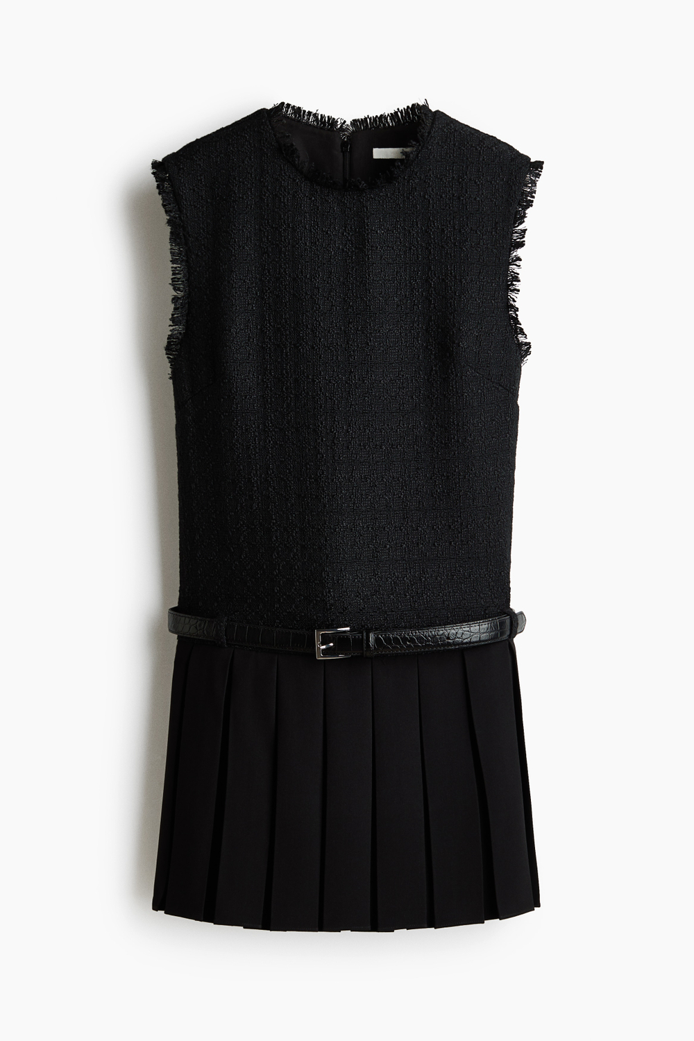 Платье из ткани букле с ремнём - H&M