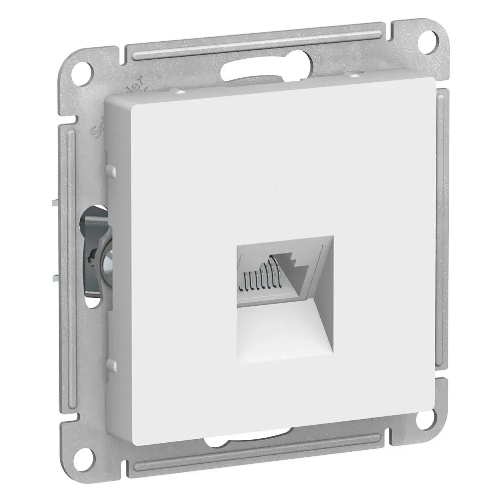 ATLASDESIGN РОЗЕТКА компьютерная RJ45 кат. 5e, механизм, БЕЛЫЙ