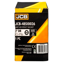 Головка ударная глубокая 1''6гр 26мм JCB JCB-48510026