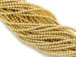Нить гематитовых бусин 2,4мм, Light Gold