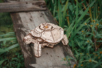 Механическая Черепаха от Eco Wood Art (EWA) - Деревянный конструктор, сборная модель, 3D пазл