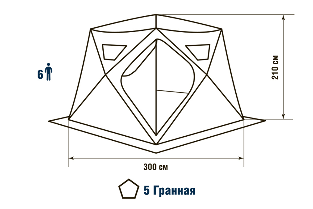 Палатка зимняя HIGASHI CAMO CHUM PRO DC