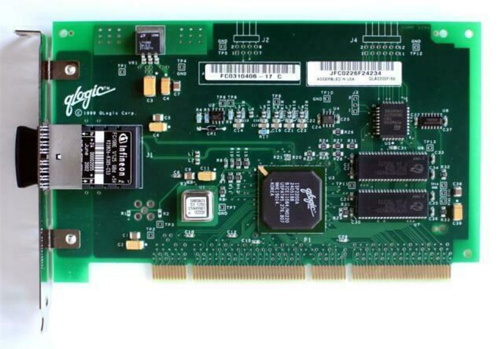 Контроллер QLogic 64-bit 66MHz PCI to 1Gb FC Adapter, multi-mode optic FC0310406-07