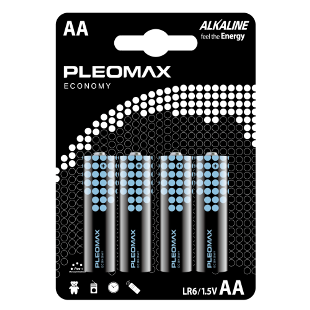 Батарейки Pleomax LR6-4BL Economy Alkaline | Батарейки