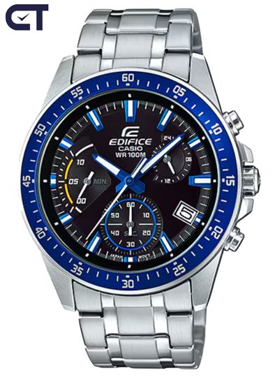 CASIO EFV-540D-1A2VUDF EDIFICE мужские наручные часы — стальной хронограф с черный циферблатом