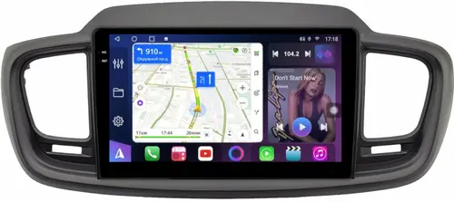 Магнитола для KIA Sorento Prime UM 2015-2020 (рамка большая) - FarCar S500-TS18 монитор 10.36" QLED на Android 14, CarPlay, 4G SIM-слот