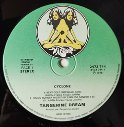 Винтажная виниловая пластинка LP Tangerine Dream Cyclone (France 1978)