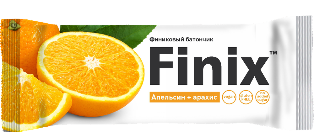 Финиковый батончик "Finix" с арахисом и апельсином 30 гр.
