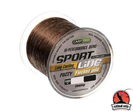 CARP PRO Леска Sport Line Flecked Gold 1000м 0.265мм