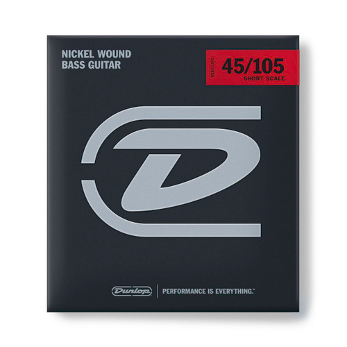 Dunlop DBN45105S Nickel Wound струны для бас-гитары Short, 45-105