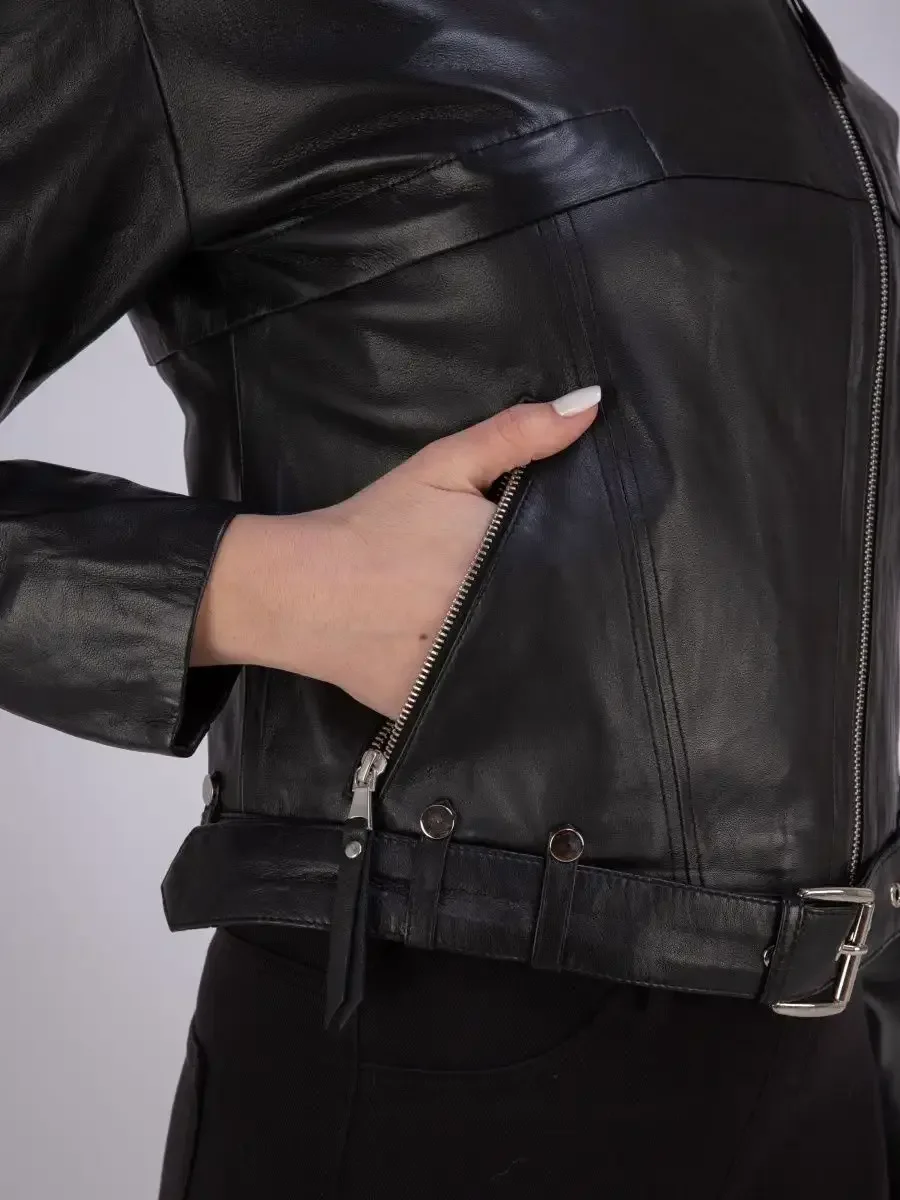 Кожаная куртка весна из натуральной кожи
