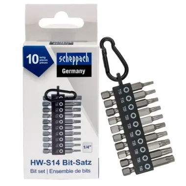 Биты TORX 1/4''х50мм, набор 10пр. Scheppach Sch-HW-S14